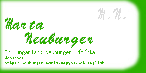 marta neuburger business card